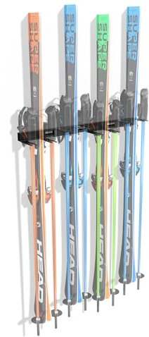 Koova Heavy Duty Steel 32 Ski Rack for Garage Wall Storage