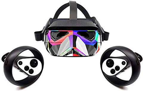 ZQEDY VR Headset Sticker,Skin Decals Removable Easy Apply Protective VR Headset Sticker For Oculus Quest