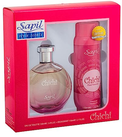 Sapil Chichi – Eau de Toilette und Deodorant Spray für Damen – Delightfully Enchanting Duft – Open mit Fruity Notes – schöne Geschenkschachtel – perfekt für Geschenk – 2 Stück