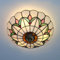 Skyweel 30,5 cm Vintage Kronleuchter Licht Tiffany-Stil Deckenleuchte Buntglas Unterputzmontage Deckenleuchte Lampen (mit Erddraht)