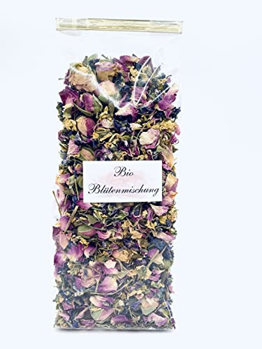 Bio - Blüten Mischung - Blütenmix - Rosenblüten, Veilchenblüten, Lavendelblüten, Rosenknospen 50 g
