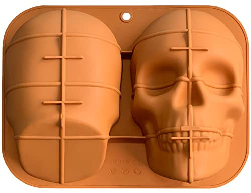 JETKONG Stampo grande per torta con teschio infestato, per Halloween e feste di compleanno