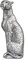 Polyroyal Gepardenstatue - Heimdekoration Leopard Skulptur aus Harz, sitzende Gepardenfigur, Schreibtisch- und Tischornament, Dekoration für Zuhause und Büro, Silber