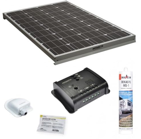 Antarion Pack Panneau Solaire 110W Camping Car + Régulateur Solaire MPPT P10