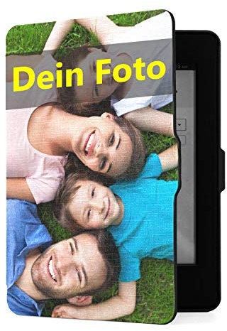 Personalisierte Fotohülle für Kindle Paperwhite 1/2/3(Generations Prior to 2018) Benutzerdefinierte Kindle Hülle e-Reader Schutzhülle mit eigenem Foto/Text Fotogeschenk