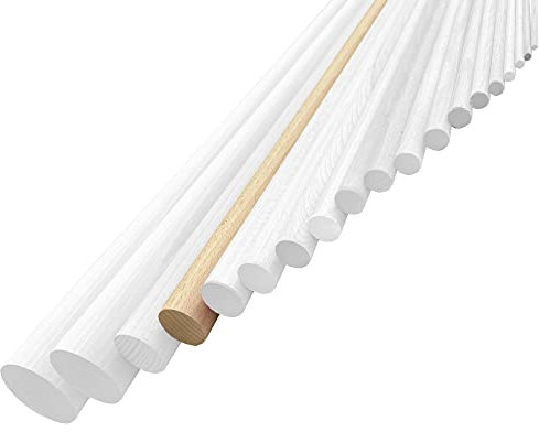 HAUS&DACH Rundstab Buche 35 x 1000 mm, glatt - 1 Stk. Rundhölzer zum Basteln, Buchenholz, Bastelstäbe rund