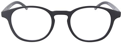 Montana Eyewear Extra flache Lesebrille MR52 aus Kunststoff mit Federscharnier und Etui in Schwarz + 2,00 dpt