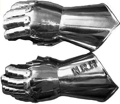 Mittelalterliche Rüstungshandschuhe, Stahlhandschuhe, Paar | Mittelalterliches Ritter Kostüm | Krieger Metallhandschuh