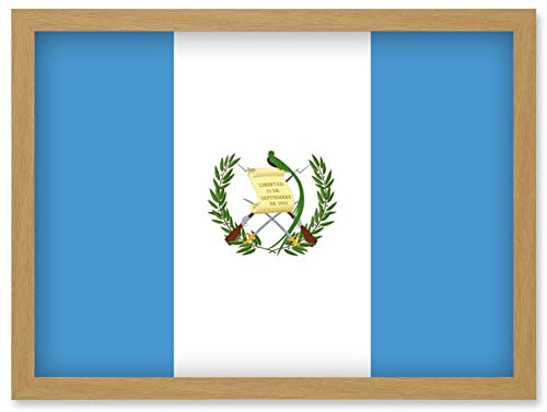 Artery8 Guatemala National Flag Patriotic Vexillology World Flags Country Region Poster Artwork Framed Wall Art Print A4