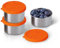 nicelock Snackbox Kinder, 3 x 220 ml snackbox Edelstahl kleine edelstahldosen mit deckel, für Babynahrung, Mini-Töpfe, Entwöhnungstöpfe, Salat, Dressing Gewürzbehälter, Mini Aufbewahrungsbox, BPA-frei