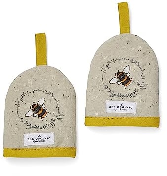 Cooksmart Pack of 2 Egg Cosy | British Designed Egg Cosy Warmer for All Sizes of Eggs | Egg Cup Cosy for All Modern Kitchen Design - Bumble Bees