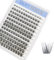 SILKY ROLLS Cluster Lashes, 144 Pcs Individual Lashes, D Curl 8-16mm Length DIY Eyelash Extension Personal Makeup Use at Home (R03)