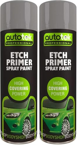 Autotek Etch Primer Spray Paint 500ml (Pack of 2)