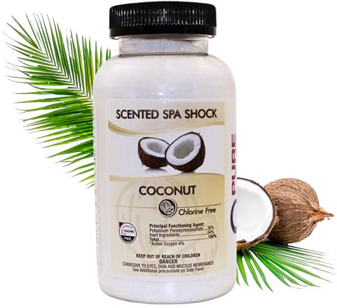 Pure & Simple Scented Hot Tub & Spa Shock | Coconut Aromatherapy (2 lbs)
