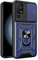 YSONCHAN Funda para TCL 40 SE 4G/TCL 40SE 4G, Carcasa Protectora con Lente Cover, Funda Anticaída con Anillo Magnético y Soporte, Carcasa Bumper. Azul