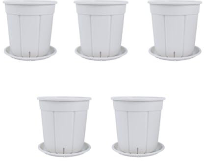 siduytin 5pack/lot Clear Plant Pots With Holes For Orchids Ventilation And Light Filtering Orchid Pots With Holes Clay Plant Pots, White