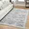 Teppich Kurzflor Wohnzimmer - Grau - 200x290 cm Rechteckig - Raute-Muster, Meliert - 3D-Effekt - Moderne Teppiche Flachflor Schlafzimmer, Esszimmer
