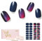 NAILOG Semi Cured Gel Nail Strips, 34 pcs Salon-Quality Gel Nail Stickers, Long Lasting Nail Wraps for Women with Soft Gel Finish, Neon Nocturne