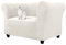 HonunGron Stretch Chesterfield Sofa Überzug 1 2 3 Sitzer, Elasthan Jacquard Couch Überzug, Sofaschutz rutschfest Sofaüberwurf Waschbare Sofabezug für Gebogene Sofa Sessel (Elfenbein,1 Sitzer)