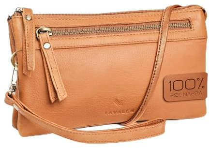 Lavalen Umhängetasche Klein - Leder Crossbody Bag - Ledertasche - Umhängetasche - Große Fächer Handtasche - Handbags for Women