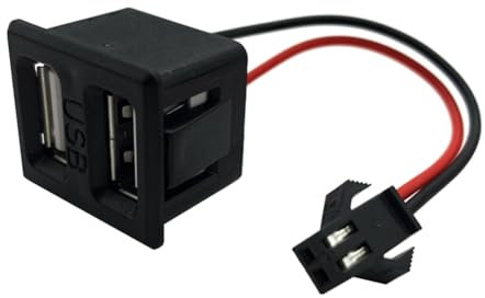 Qussedser Enchufe USB hembra tipo C de doble capa USB A hembra para lámpara de carga con conector de cable