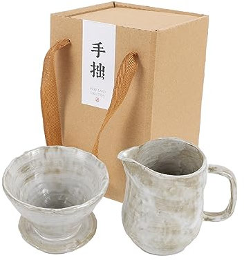 COLLBATH Manual Coffee Filter Cup Vintage Style Pottery Filter Cup for Coffee Strainer