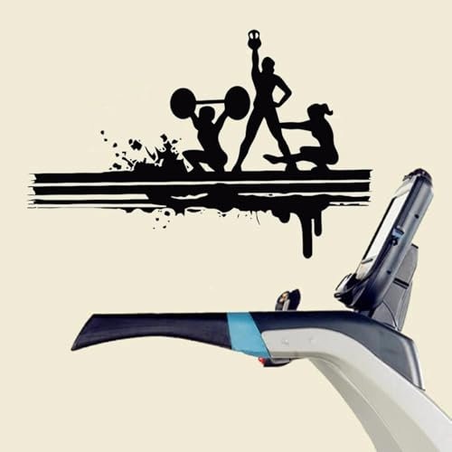 SABORR Motivierende inspirierende Wandaufkleber für Fitnessstudio Sport Fitnessraum PVC-Aufkleber Sprüche Poster