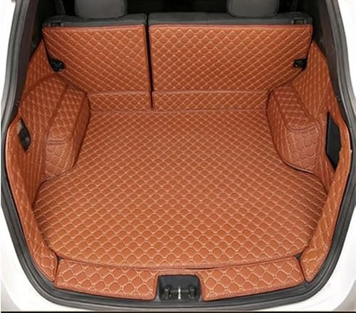 Auto Leder Kofferraummatten Maßgeschneiderte Kofferraummatte für Mazda alle CX-3 CX-4 CX5 CX-7 CX-8 CX-9 CX-30 2 3 5 6 8 MX-5 für ATENZA für Atenza für Atez Kofferraumwanne(Braun)