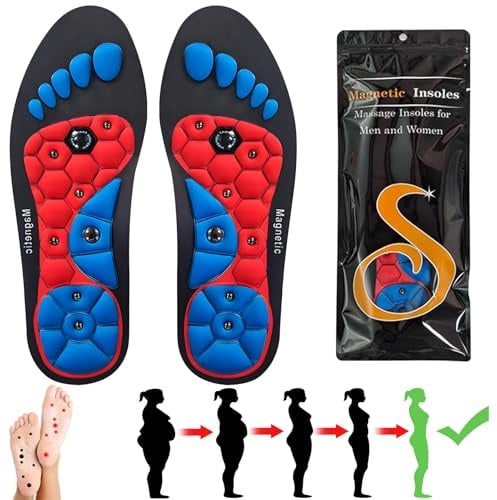 Magnetische Einlegesohlen Original, Massage Magnetische Einlegesohle | Magnetische Schuheinlagen Akupunktur, Reflexologie Akupressur Einlagen, Magnetische Orthopädische Einlegesohlen (36-40)