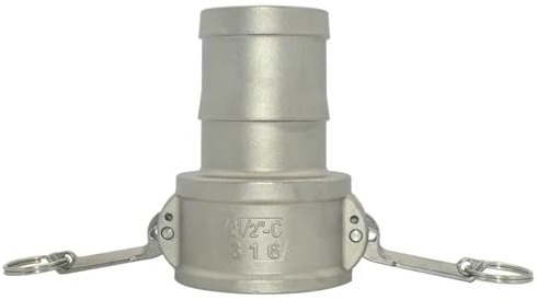 1 Stücke 304 Edelstahl 1/2 3/4 1 1-1/4 2 3 4 Zoll Männlichen Camlock Fitting Adapter Barb Schnell Trennen for Schlauch Pumpe(1-1/2)
