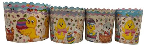 chutemka 24 Stück (4 Größen) Osterformen | antihaftbeschichtete Kulich Paska Panettone Papierform (fabelhaft)