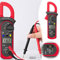 Digital Clamp Multimeter with Capacitance Resistance Voltage Current Measurement and Temperature Testing Car Check List (Red, 20.8x7.5x3cm)