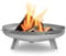 BBQ-Toro Brasero en acier inoxydable - Diamètre : 80 cm - Argenté - Brasero d'extérieur avec trois pieds et deux poignées - Brasero pour le jardin, brasero de jardin, brasero