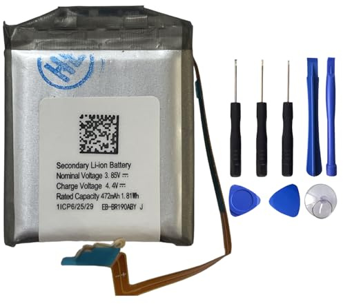 XITAIAN 3,85V 1,81Wh 472mAh EB-BR190ABY J Ersatz Laptop Akku für Samsung Galaxy Buds Pro & Galaxy Buds2 Earbuds Ladekoffer Box SM-R190 EP-QR190 mit Reparatur Tool Kit