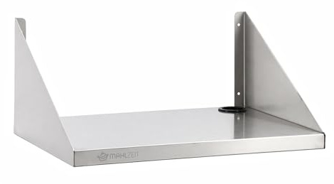 Mahlzeit Edelstahl Mikrowellenregal 75 x 50 cm mit Kabeldurchführung | Mikrowellen Regal, Regal Küche, Küchenregal Wand | Wandregal Küche, Küchenregal hängend, Kitchen Shelf, Wandregal Edelstahl