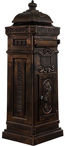 STILISTA boîte aux Lettres Antique sur Pied 102 cm, Aluminium, Couleur au Choix, Bronze