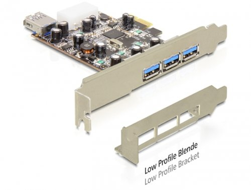 Delock PCI Express Karte (3X extern, 1x intern USB 3.0)