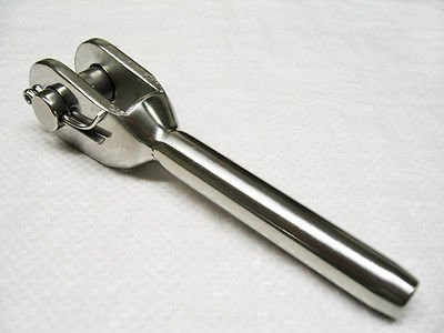 Secure Fix Direct 10mm Swaged Fork Terminal Stainless Steel - Swage Jaw Rigging Wire Rope Fitting