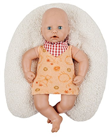 Efie - kleines Bio Stillkissen mit Bezug – GOTS-zertifiziertes Babykissen aus Bio-Baumwolle (kbA), für Frühchen & Neugeborene, Made in Germany, Inlett gefüllt mit Bio-Dinkelspelz