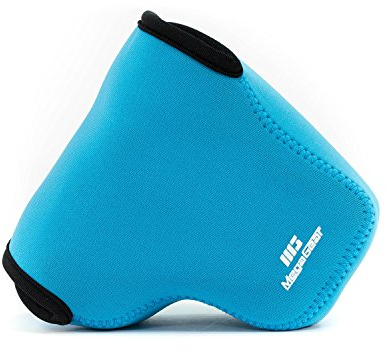 MegaGear Sony Cyber-Shot DSC-RX10 II, Ultraleichte Kameratasche aus Neopren mit Karabiner Haken blau