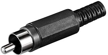 goobay 11277 RCA plug - plastic version with cable protector