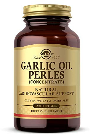 Solgar Garlic Oil Perles, 250 Softgels - Natural Cardiovascular Support - Garlic Oil Concentrate, Reduced Odor - Gluten Free, Dairy Free - 250 Servings