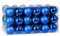 Deuba® Weihnachtskugeln 54tlg Ø 6cm Kunststoff matt glänzend Christbaumkugeln Christbaumschmuck Anhänger Weihnachtsbaumkugeln Weihnachtsdeko Blau