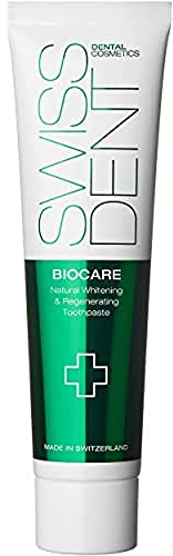 SWISSDENT BIOCARE ZAHNPASTA, 100 ml natürlich aufhellende Whitening Zahnpasta, stärkt die Zahnoberfläche & schützt vor Empfindlichkeit
