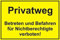Hinweis-Schild hin023 Privatweg! Betreten und Befahren für Nichtberechtigte verboten! I Größe 30 x 20 cm I Warnung Vorsicht Privat gelb schwarz