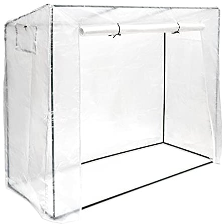 Relaxdays Serra XL per Pomodori, con Tetto Sportgente, Resistente ai Raggi UV, HxLxP: 160 x 200 x 82 cm, Trasparente