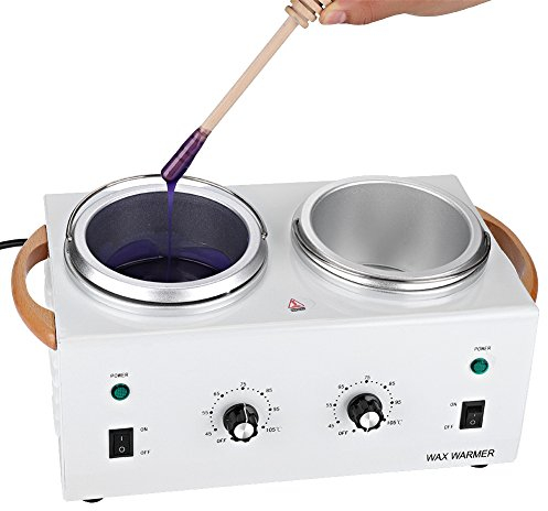 Scalda Rulli Cera Professionale, Dispositivo Di Cera Professionale Cera Depilazione Scaldacera Riscaldatore a Doppia Ptc Con Controllo Della Temperatura