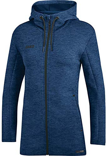 JAKO Damen Kapuzenjacke Premium Basics, Marine-Meliert, 40