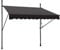 UISEBRT Store de balcon réglable sans perçage, protection UV, protection solaire, résistant aux intempéries, gris foncé (3 x 1,20 m, gris foncé)