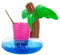 Oblique Unique® Aufblasbarer Getränkehalter Trinkhalter Flamingo Einhorn Donut Fußball Palme - wählbar - Cup Holder Mini Pool Spielzeug (Palme)